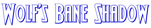 Wolf's Bane Shadow font
